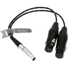Load image into Gallery viewer, 10 Pin to Dual XLR 3 Pin Female Plug Breakout Cable for Atomos Audio Splitter Cable for Shogun Monitor Recorder 30cm