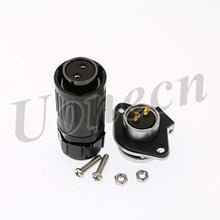 Load image into Gallery viewer, WP20 2 Pin Waterproof Electrical Wire Circular Connector Female Plug and Male Panel Mount Receptacles Socket AC DC Power Industrial Dustproof Jack