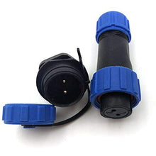 Load image into Gallery viewer, 3 pcs SP13 IP68 Waterproof Connectors 2 Pin LED High Power 2 Pin Power Plug Connector Circular Kit Male Plug Female Socket
