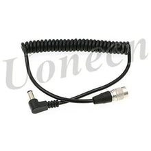 Load image into Gallery viewer, Sound Devices Spring Cable Right Angle DC to 4 Pin Hirose Male Power Cable for ZOOM F8 for 688 644 633 Blackmagic Cinema Camera 4K