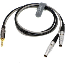 Load image into Gallery viewer, 5 Pin 6 Pin Male to 3.5mm TRS Breakout Cable for Zaxcom IFB Erx Time Code and Audio Stereo Cable for ARRI Alexa Mini Camera