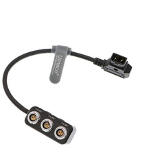 Load image into Gallery viewer, D Tap to RS 3 Port Female Power Supply Splitter Cable for Photography Power
