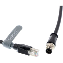 Load image into Gallery viewer, M12 8 Pin A-Code Male to RJ45 Male Shielded Cable Assembly Waterproof High Flex Ethernet Power Cable for Cognex Industrial Camera 3 Meters