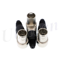 Load image into Gallery viewer, XLR 4 pin Male Connector for ARRI Monitor DSLR Rig 3 pcs Right Angle 90 Degree XLR 4 pin Male
