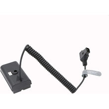 Load image into Gallery viewer, NP F550 Dummy Battery to D-Tap Coiled Power Cable for Sony NP F570 NP F970 Monitor