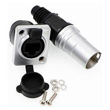 Load image into Gallery viewer, Waterproof Shielded Connectors RJ45 Female Sockets Male Plug Durable IP65 Connector Industrial Dual Panel Mount