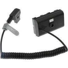 Load image into Gallery viewer, NP F550 Dummy Battery to D-Tap Coiled Power Cable for Sony NP F570 NP F970 Monitor