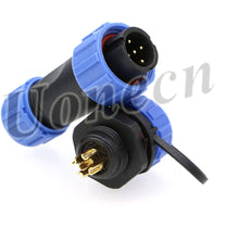 Load image into Gallery viewer, SP13 5 Pin Waterproof Connector Plug Socket Aviation Connector Industrial Connector Adapter 3Pcs