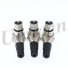 Load image into Gallery viewer, 3 pcs Right Angle 90 Degree XLR 4-pin Female Connector for ARRI Monitor DSLR Rig