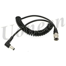 Load image into Gallery viewer, Sound Devices Spring Cable Right Angle DC to 4 Pin Hirose Male Power Cable for ZOOM F8 for 688 644 633 Blackmagic Cinema Camera 4K