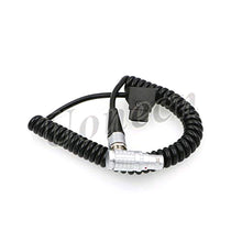 Load image into Gallery viewer, ARRI Alexa Mini Camera Power Cable Dtap to Right Angle 8 pin Female Spring Cable