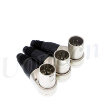 Load image into Gallery viewer, XLR 4 pin Male Connector for ARRI Monitor DSLR Rig 3 pcs Right Angle 90 Degree XLR 4 pin Male