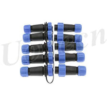 Load image into Gallery viewer, SP13 IP68 Waterproof 2 Pin LED High Power Connectors 2 Pin Power Plug Connector Circular Kit Male Plug Female Socket 5 Sets