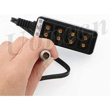 Load image into Gallery viewer, 4 Port Dtap to 3 Pin Male Steadicam Zephyr Splitter Cable for ARRI RED Cameras