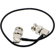 Load image into Gallery viewer, Flexible HD SDI Cable RG179 Right Angle BNC Male to Right Angle BNC Male 75ohm for Blackmagic HyperDeck Shuttle and BMCC BMPC Hyperdeck Cameras 30cm