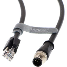 Load image into Gallery viewer, M12 8 Pin A-Code Male to RJ45 Male Shielded Cable Assembly Waterproof High Flex Ethernet Power Cable for Cognex Industrial Camera 3 Meters