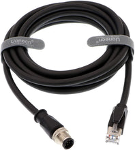 Load image into Gallery viewer, Uonecn M12 8 Pin A-Code Male to RJ45 Male Shielded Cable Assembly Waterproof High Flex Ethernet Power Cable for Cognex Industrial Camera 3 Meters