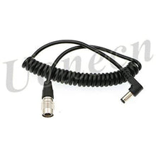 Load image into Gallery viewer, Sound Devices Spring Cable Right Angle DC to 4 Pin Hirose Male Power Cable for ZOOM F8 for 688 644 633 Blackmagic Cinema Camera 4K