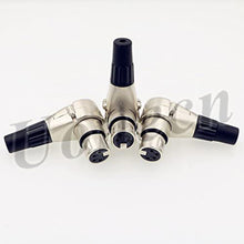 Load image into Gallery viewer, 3 pcs Right Angle 90 Degree XLR 4-pin Female Connector for ARRI Monitor DSLR Rig