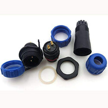 Load image into Gallery viewer, 3 pcs SP13 IP68 Waterproof Connectors 2 Pin LED High Power 2 Pin Power Plug Connector Circular Kit Male Plug Female Socket