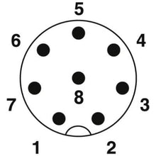 Load image into Gallery viewer, M12 8 Pin A-Code Male to RJ45 Male Shielded Cable Assembly Waterproof High Flex Ethernet Power Cable for Cognex Industrial Camera 3 Meters