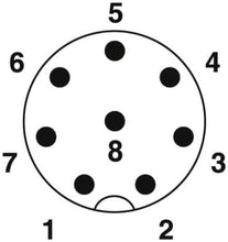 Load image into Gallery viewer, Uonecn M12 8 Pin A-Code Male to RJ45 Male Shielded Cable Assembly Waterproof High Flex Ethernet Power Cable for Cognex Industrial Camera 3 Meters