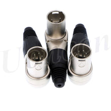Load image into Gallery viewer, XLR 4 pin Male Connector for ARRI Monitor DSLR Rig 3 pcs Right Angle 90 Degree XLR 4 pin Male