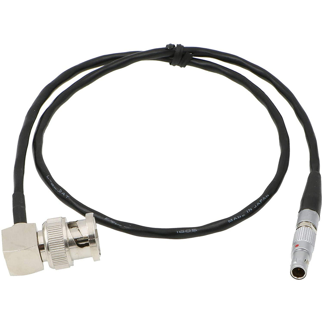 TIME Code Cable for Zoom F8 4 Pin Male to Right Angle BNC for Red Epic Scarlet
