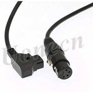 Practilite 602 DSLR Camcorder Power Cable XLR 4 pin Female to D-tap Male for Sony F55 SXS Camera