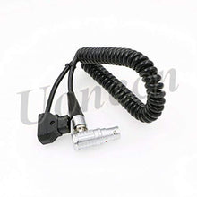 Load image into Gallery viewer, ARRI Alexa Mini Camera Power Cable Dtap to Right Angle 8 pin Female Spring Cable
