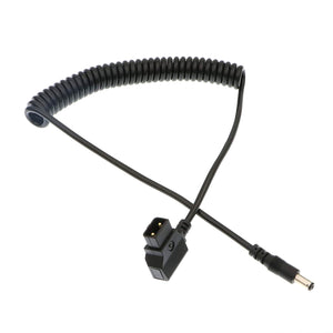 ARRI RED Camera D-tap to Straight DC 5.5 2.5mm Coiled Power Cable for DSLR Rig Power V-Mount Anton Battery