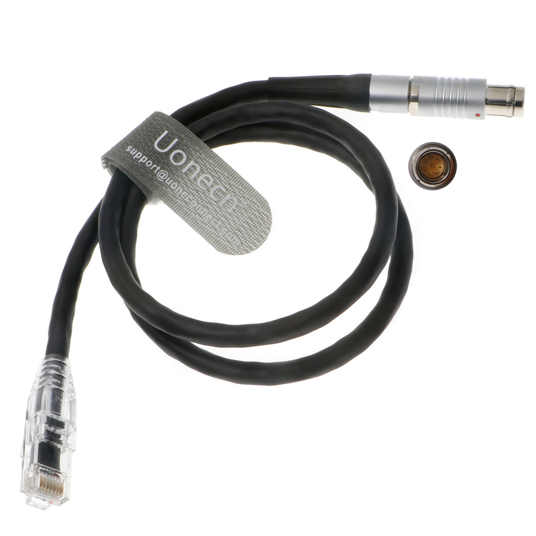 Uonecn Computer Data Transfer Cable for Phantom Camera for Fischer 8 Pin Male to RJ45 Male Ethernet Cord