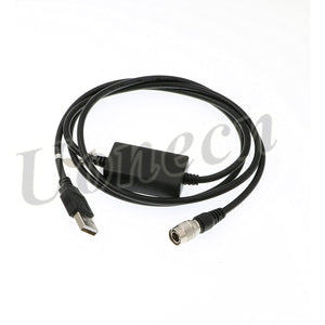 USB Data Plug to 6 Pin Hirose Male Connector for Sokkia Topcon Total