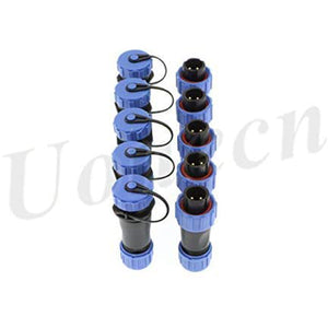 SP13 IP68 Waterproof 2 Pin LED High Power Connectors 2 Pin Power Plug Connector Circular Kit Male Plug Female Socket 5 Sets