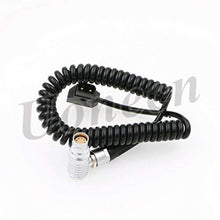 Load image into Gallery viewer, ARRI Alexa Mini Camera Power Cable Dtap to Right Angle 8 pin Female Spring Cable
