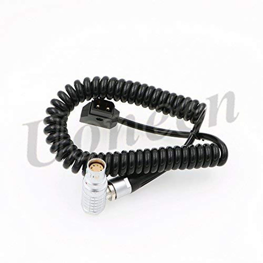 ARRI Alexa Mini Camera Power Cable Dtap to Right Angle 8 pin Female Spring Cable