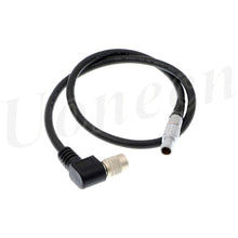 Load image into Gallery viewer, Right Angle 4 Pin Male Hirose to 2 Pin Male Power Cable for Teradek Bolt 500 Transmitter for Sony F5
