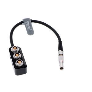 1 to 3 Power Supply Splitter Cable 2 Pin Male to 3 Mini 2 Pin Female for ARRI RED Camera Teradek