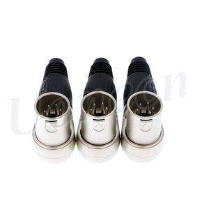 XLR 4 pin Male Connector for ARRI Monitor DSLR Rig 3 pcs Right Angle 90 Degree XLR 4 pin Male