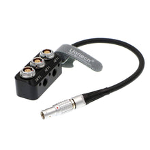 Load image into Gallery viewer, 1 to 3 Power Supply Splitter Cable 2 Pin Male to 3 Mini 2 Pin Female for ARRI RED Camera Teradek
