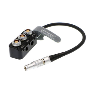 1 to 3 Power Supply Splitter Cable 2 Pin Male to 3 Mini 2 Pin Female for ARRI RED Camera Teradek