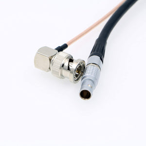 Power Cable for Teradek 55 Bond BMCC Camera 2 pin Male Right Angle BNC to Hirose 4 Pin Male Right Angle BNC Cable