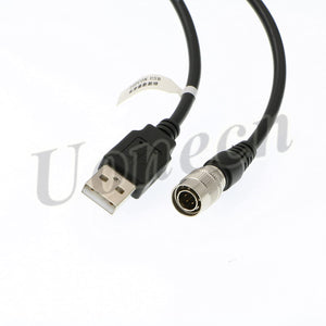 USB Data Plug to 6 Pin Hirose Male Connector for Sokkia Topcon Total