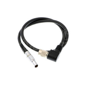 Right Angle 4 Pin Male Hirose to 2 Pin Male Power Cable for Teradek Bolt 500 Transmitter for Sony F5