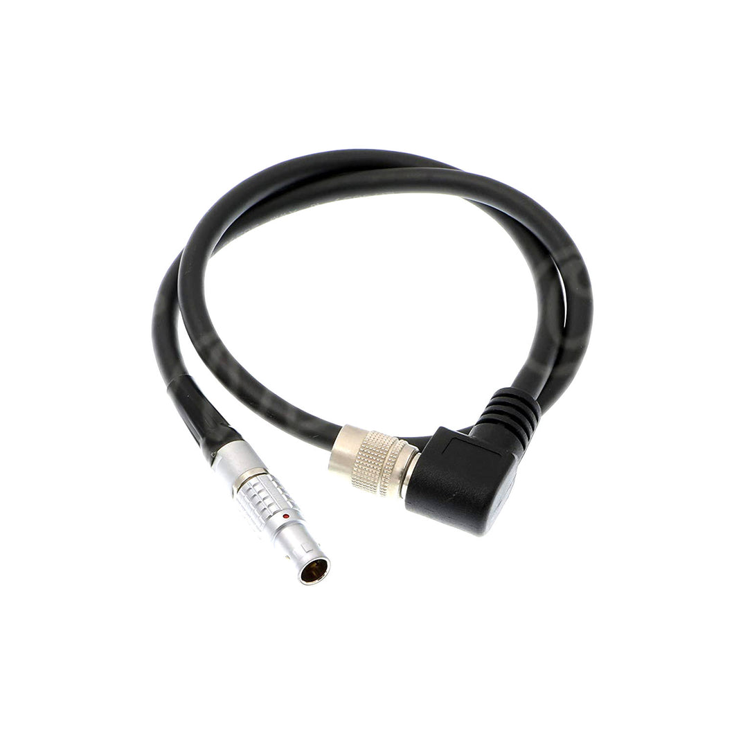 Right Angle 4 Pin Male Hirose to 2 Pin Male Power Cable for Teradek Bolt 500 Transmitter for Sony F5