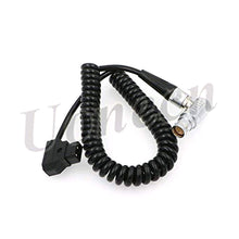 Load image into Gallery viewer, ARRI Alexa Mini Camera Power Cable Dtap to Right Angle 8 pin Female Spring Cable
