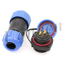 Load image into Gallery viewer, SP21 2Pin Waterproof Crimp Connector IP67 Outdoor Power Cable Plug Socket 30A 500V Panel Mount Electrical Heavy Plug 5pcs
