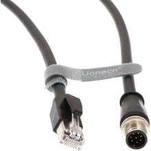 Load image into Gallery viewer, M12 8 Pin A-Code Male to RJ45 Male Shielded Cable Assembly Waterproof High Flex Ethernet Power Cable for Cognex Industrial Camera 3 Meters
