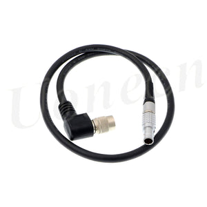 Right Angle 4 Pin Male Hirose to 2 Pin Male Power Cable for Teradek Bolt 500 Transmitter for Sony F5
