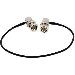 Flexible HD SDI Cable RG179 Right Angle BNC Male to Right Angle BNC Male 75ohm for Blackmagic HyperDeck Shuttle and BMCC BMPC Hyperdeck Cameras 30cm